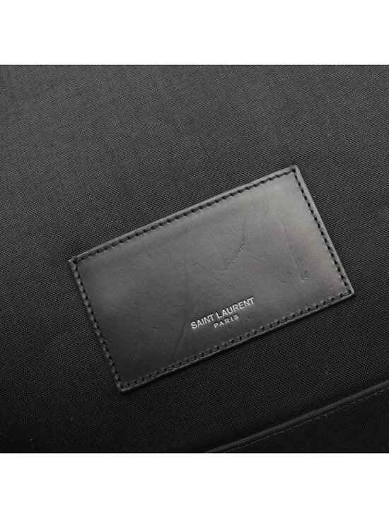Saint Laurent Paris Backpack City Black Canvas Leather main image 10